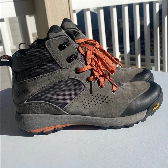 Danner Inquire Mid Waterproof Hiking Boots In Dark Grey/Salmon-Sz 8 - Picture 2 of 16